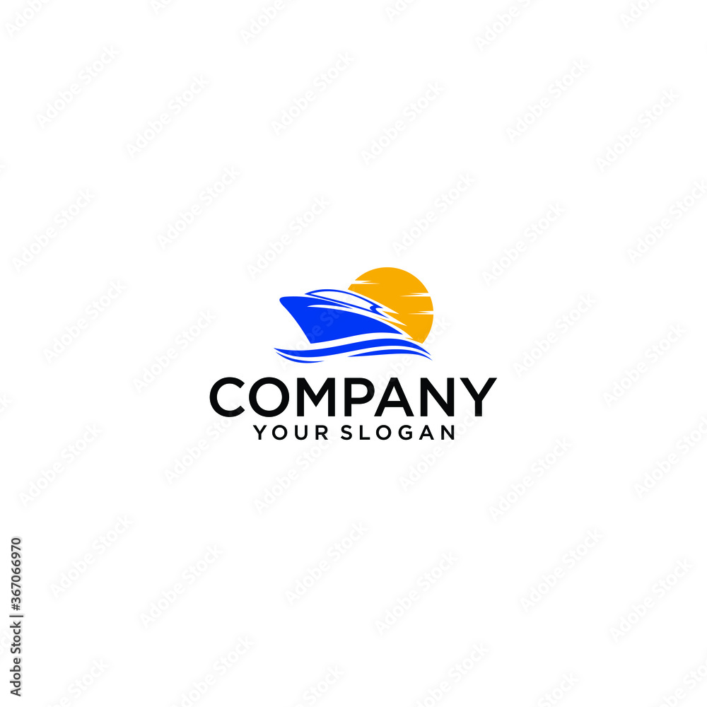 Ship logo, nautical sailing boat icon vector design Ship logo, nautical sailing boat icon vector design