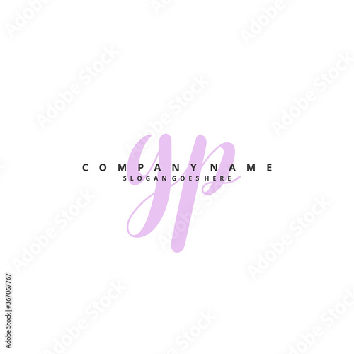 G P GP Initial handwriting and signature logo design with circle. Beautiful design handwritten logo for fashion, team, wedding, luxury logo.