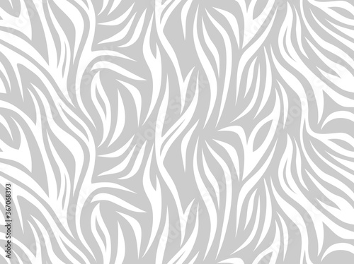 Zebra pattern, stylish stripes texture. Animal natural print. For the design of wallpaper, textile, cover. Vector seamless background.