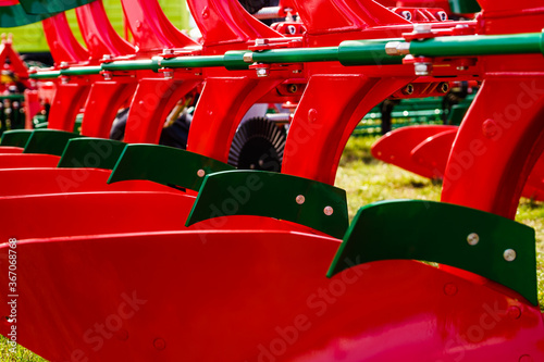 Agricultural plough machinery.