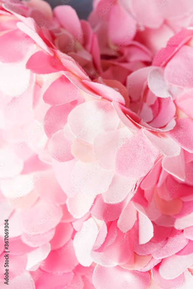 Wavy composition of beautiful pink textile petals Wavy composition of beautiful pink textile petals