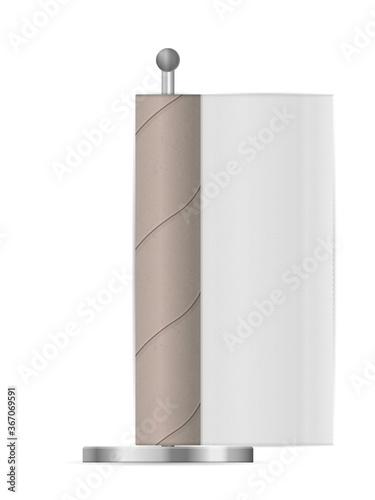 Empty kitchen paper roll