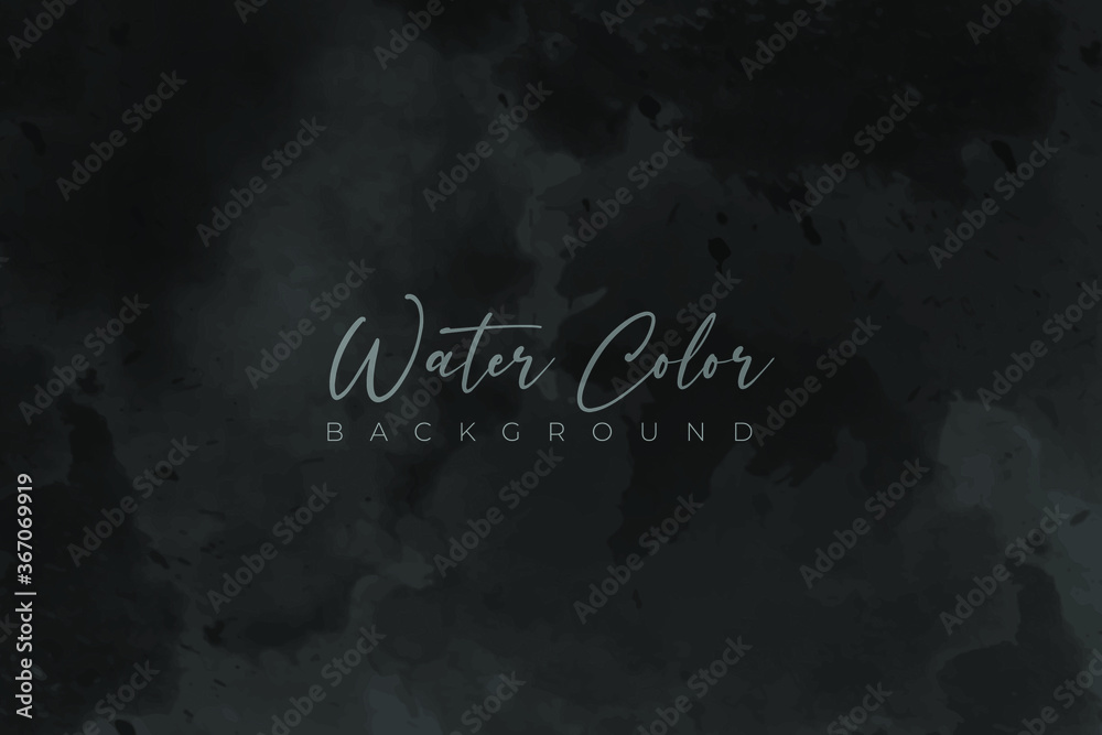 Abstract watercolor background in the dark style, dark style watercolor splash vector banner background