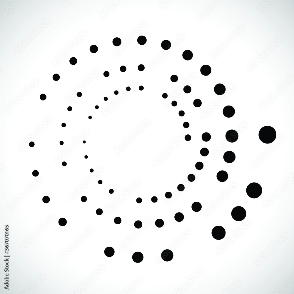 Halftone dots in circle form. round logo . vector dotted frame . design element Halftone dots in circle form. round logo . vector dotted frame . design element