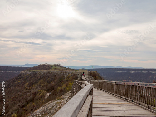 Beautiful landscape with Bridge nearby medieval fortress Ovech in Provadia Bulgaria © Elena