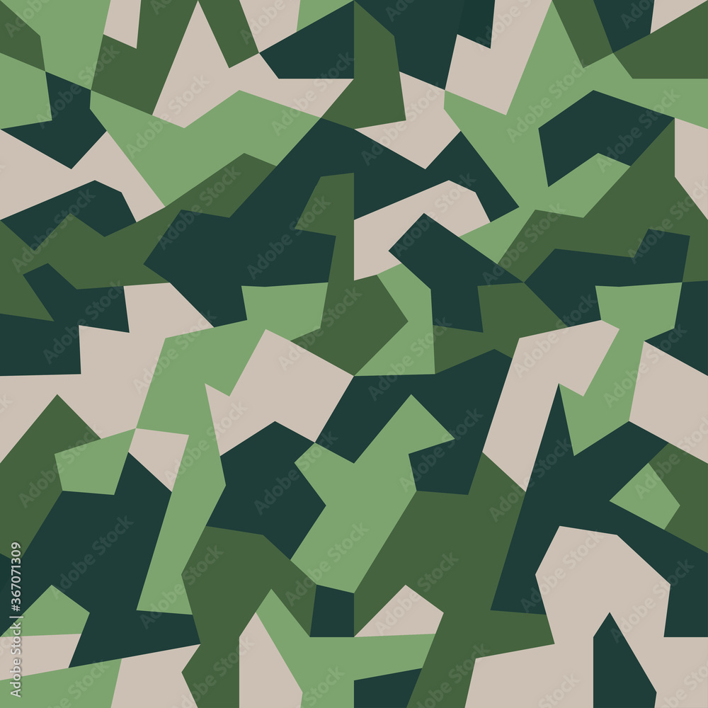 Fashionable geometric camouflage pattern. Seamless texture