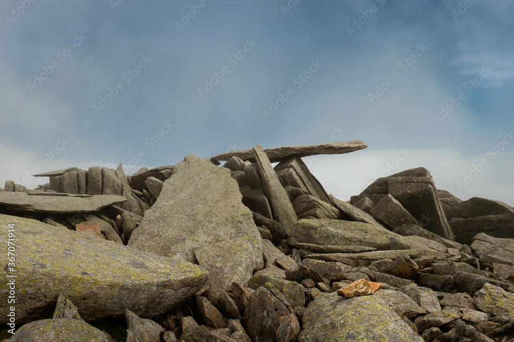Rocky formations of Glyder Fach, Snowdonia 