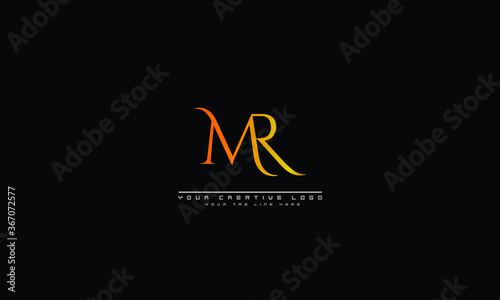 MR RM abstract vector logo monogram template