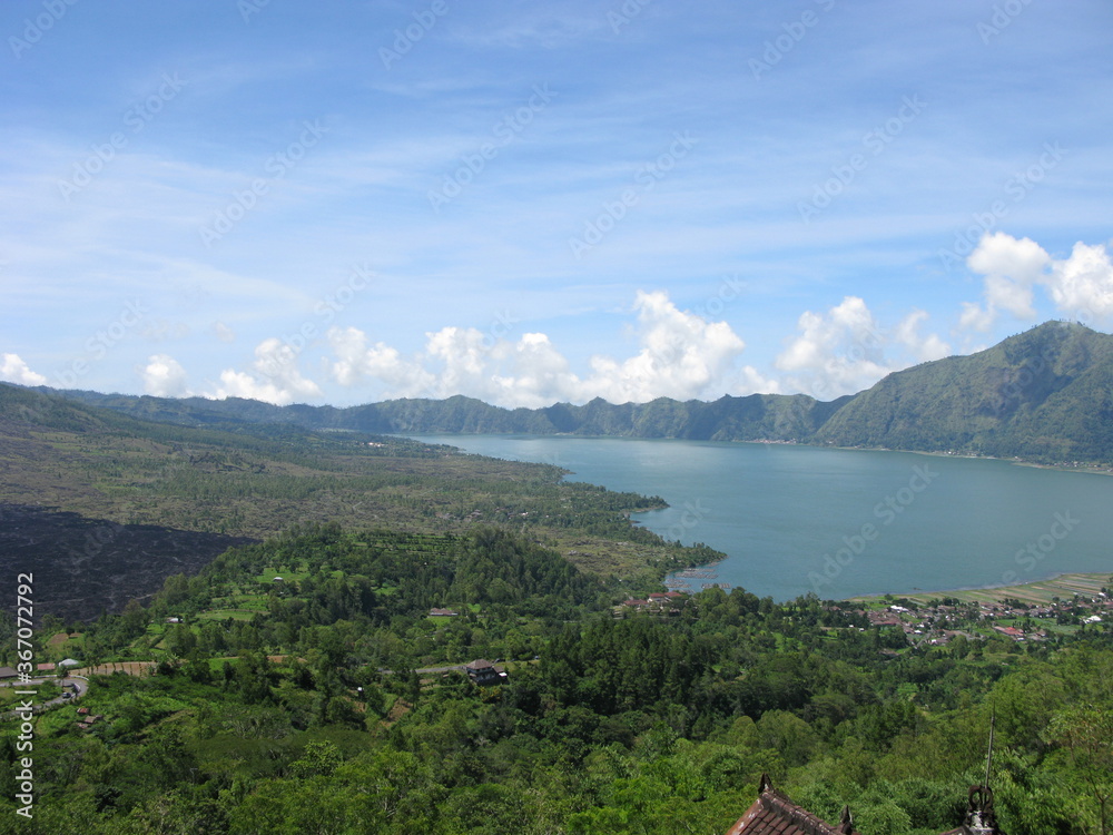 Batur Volcano and Lake, Lesser Sunda Islands, Indonesia. 
