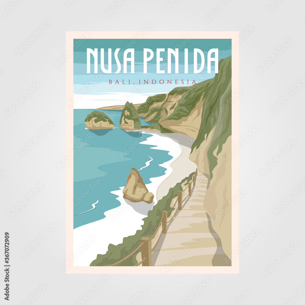 Với những bức tranh tuyệt đẹp về bãi biển và thiết kế vintage độc đáo, Nusa Penida Bali Beach Vintage Travel Poster sẽ khiến bạn như được đắm mình trong một cơn mơ. Bức tranh sẽ mang đến cho bạn một trải nghiệm tuyệt vời về những cảnh đẹp xứ Bali.