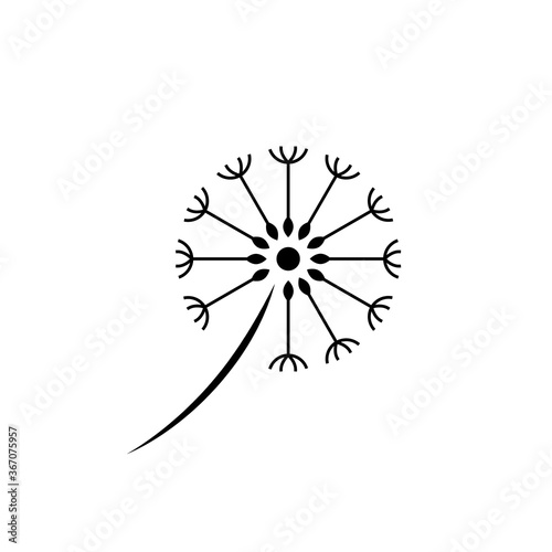 Dandelion logo vector illustration.