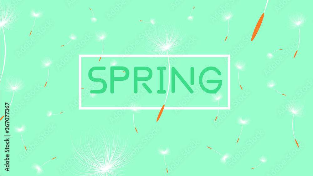 Fototapeta premium Vector dandelion festival poster