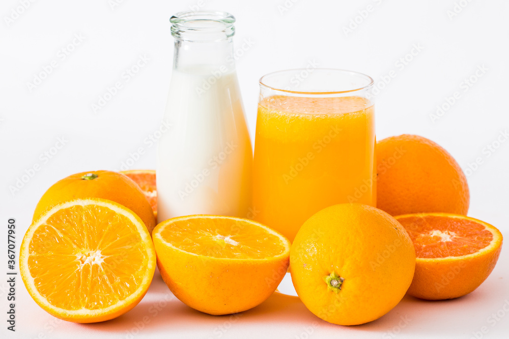Fresh fruit milk orange juice drink Fresh fruit milk orange juice drink