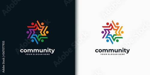 creative Colorful social group logo