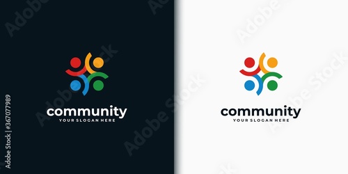 creative Colorful social group logo