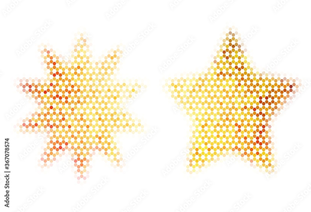 Obraz premium Light Pink, Blue vector background with hexagons.