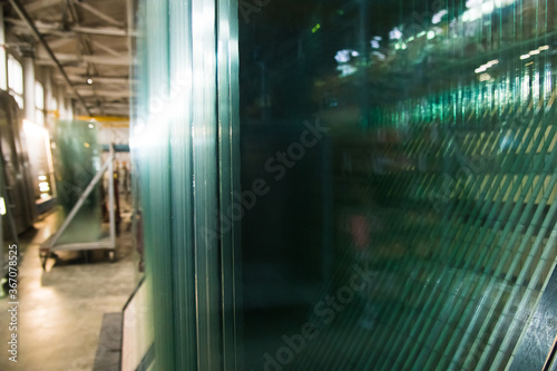 Glass in glass factory