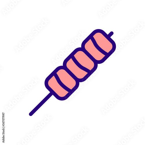 marshmallow icon vector illustration filled outline style. food icon set.