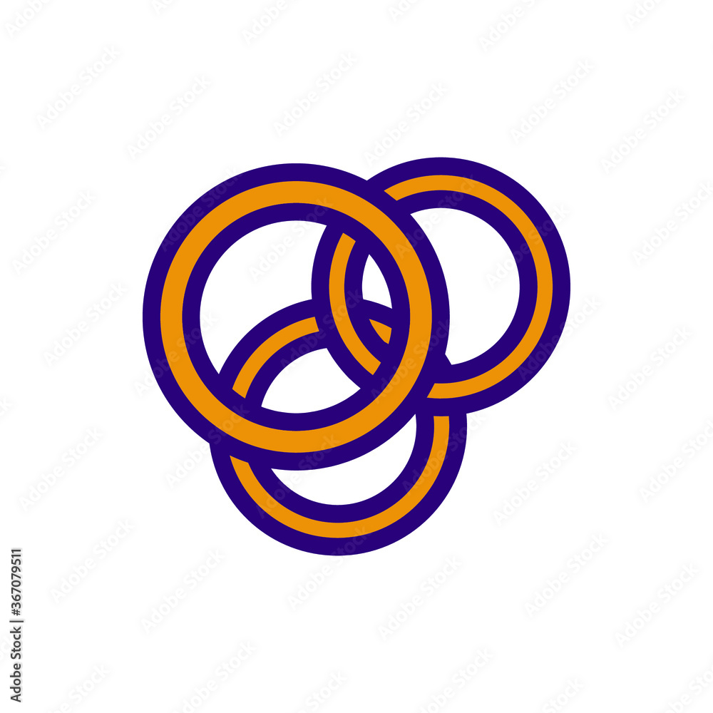 onion ring icon vector illustration filled outline style. food icon set. onion ring icon vector illustration filled outline style. food icon set.