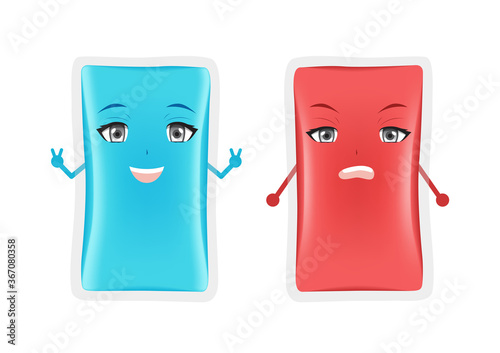 hot and cold gel pack vector . first aid cartoon on white background