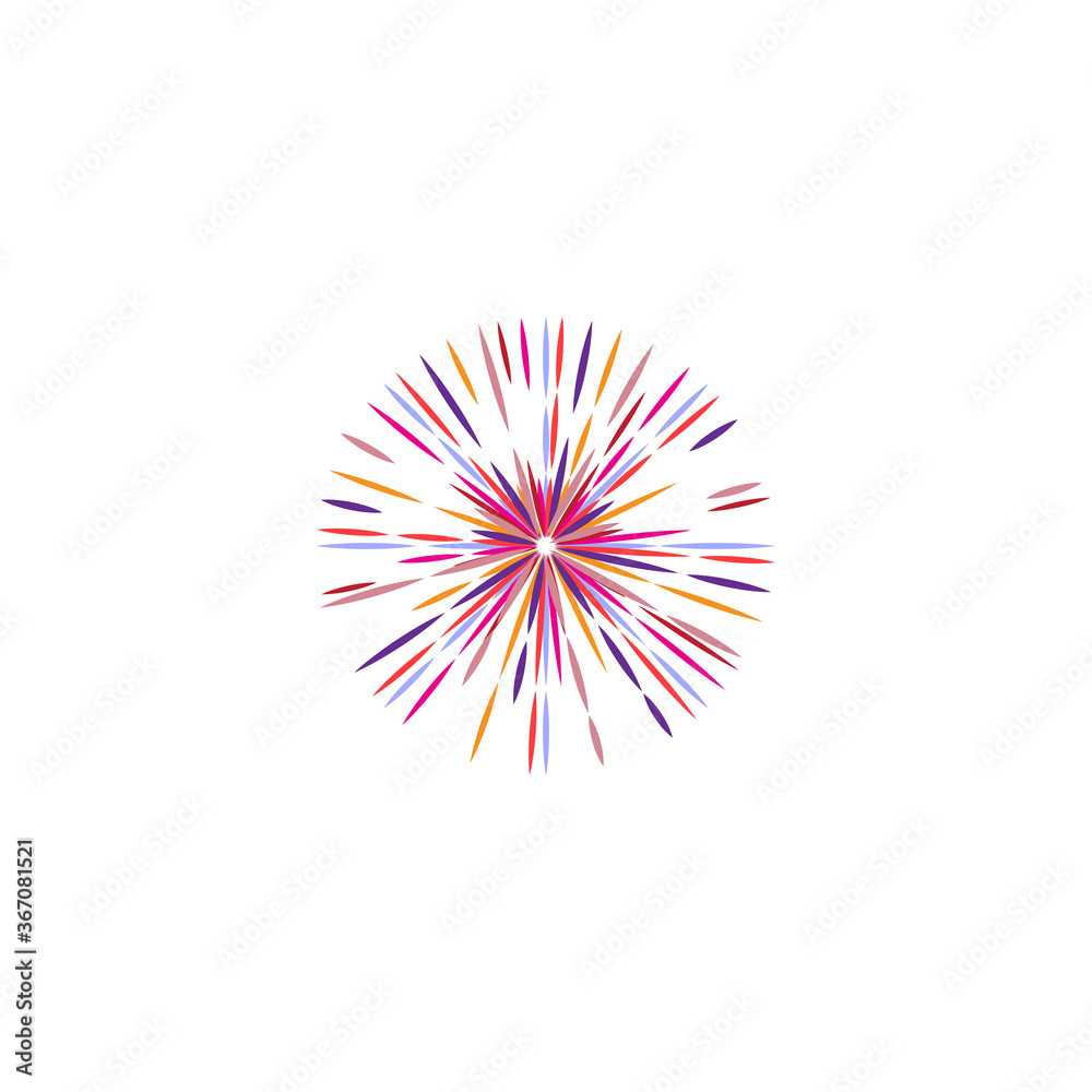 Obraz premium Fireworks Logo Template vector symbol