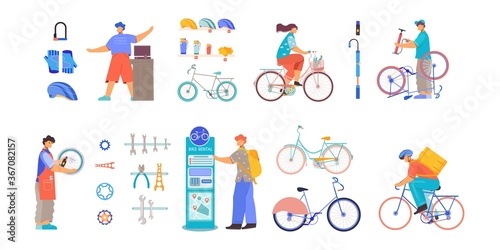 Bicycle Business Flat Set 