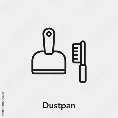 dustpan icon vector sign symbol