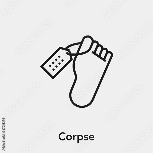 corpse icon vector sign symbol