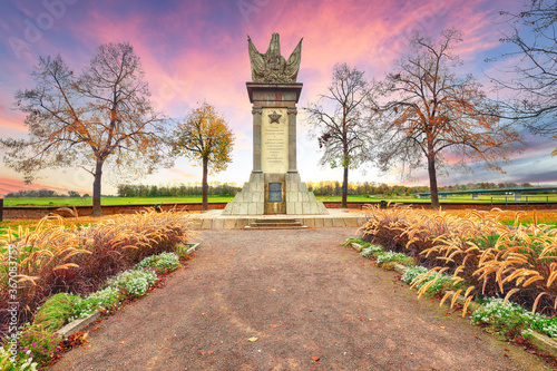 Monument of meeting of Allied forces 