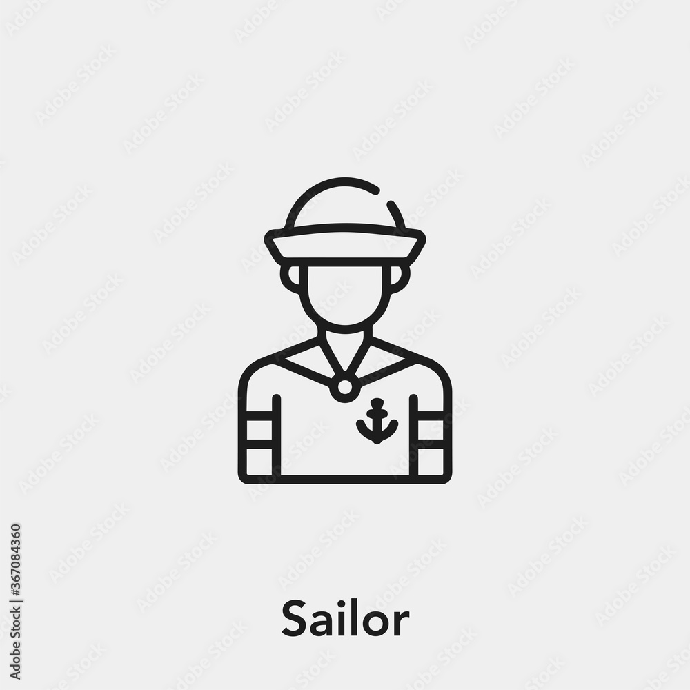 sailor icon vector sign symbol