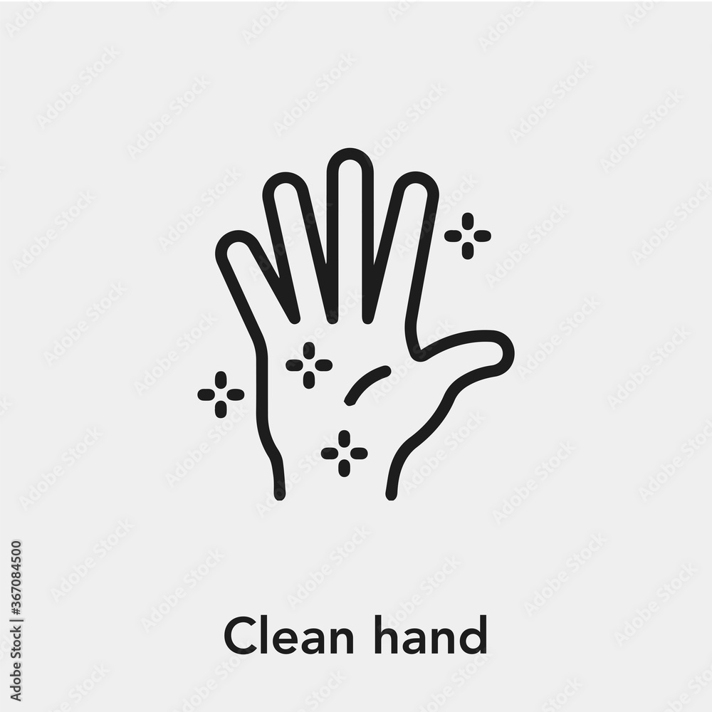 Obraz premium clean hand icon vector sign symbol