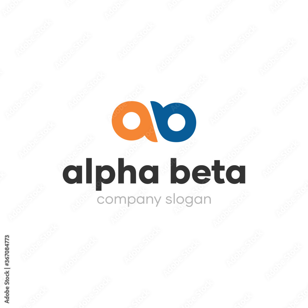 Alpha Beta Infinite Logo Design - obrazy, fototapety, plakaty 