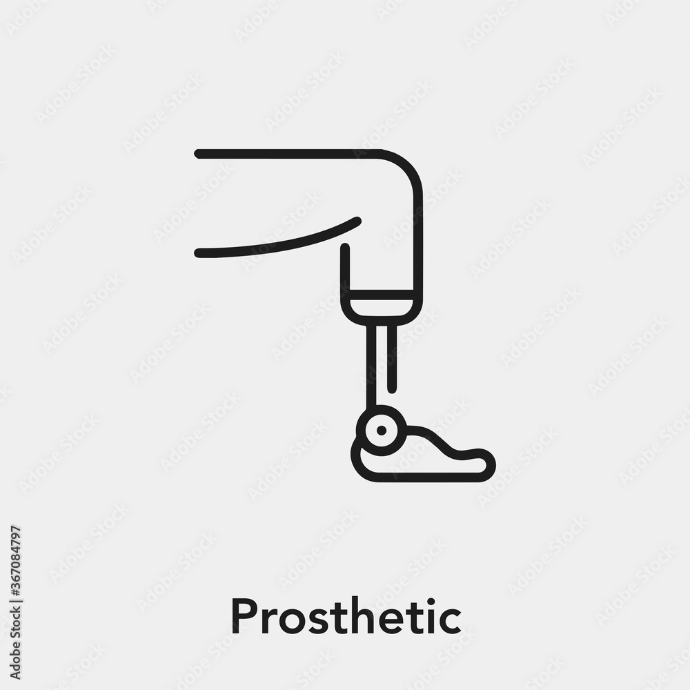 prosthetic icon vector sign symbol