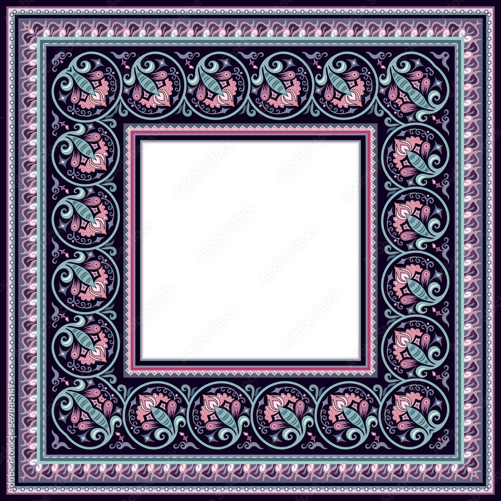 Vector decorative floral ethnic illustration Vector decorative floral ethnic illustration