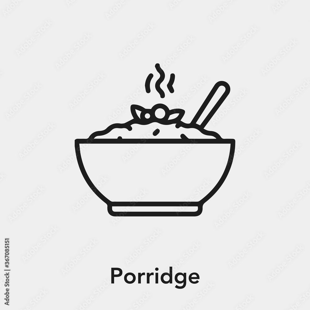 porridge icon vector. Linear style sign for mobile concept and web design. porridge symbol illustration. Pixel vector graphics - Vector. porridge icon vector. Linear style sign for mobile concept and web design. porridge symbol illustration. Pixel vector graphics - Vector.