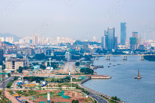 Fototapeta Naklejka Na Ścianę i Meble -  Guangzhou Tianhe International Financial City under construction