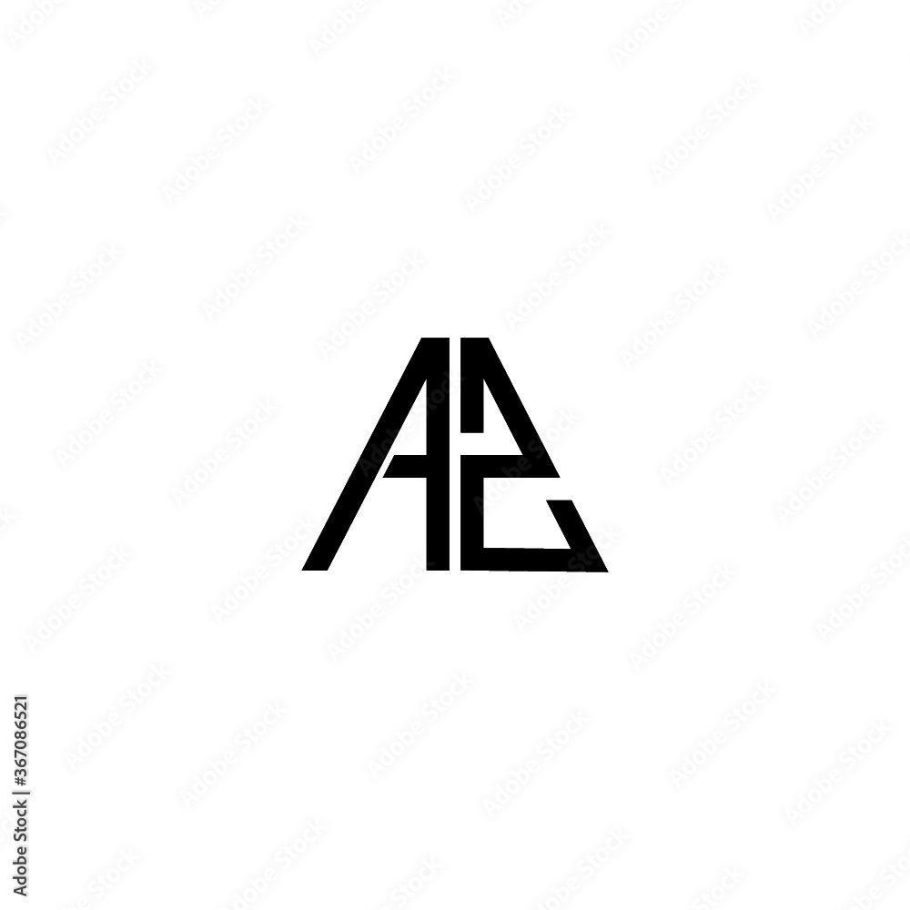 letter AZ, ZA triangle shape Logo Template Vector Design white background letter AZ, ZA triangle shape Logo Template Vector Design white background