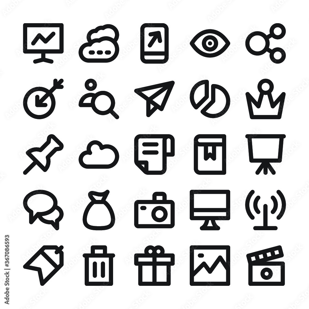 Seo and Digital Marketing Line Vector Icons 9 Seo and Digital Marketing Line Vector Icons 9