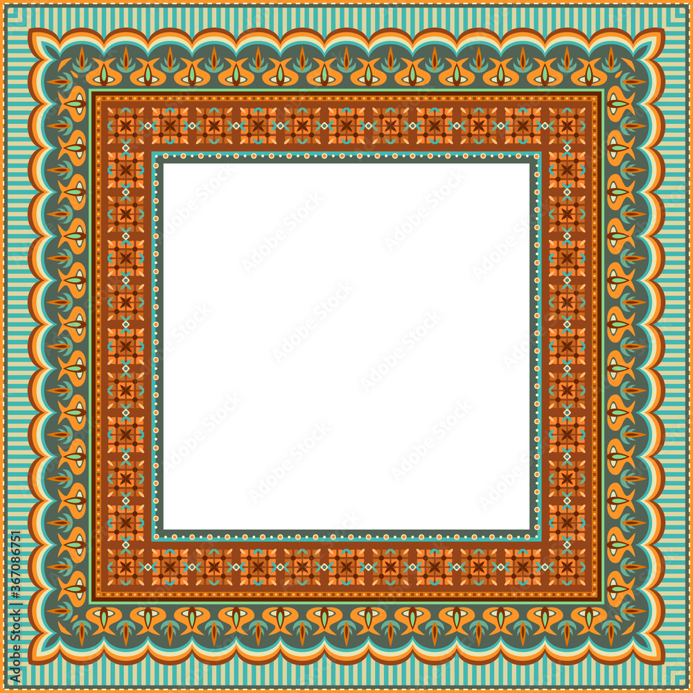 Vector decorative floral ethnic illustration Vector decorative floral ethnic illustration