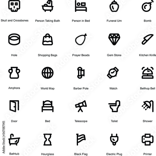 Objects Line Vector Icons 1