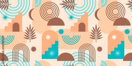 Abstract geometric seamless pattern. Contemporary style. Modern design
