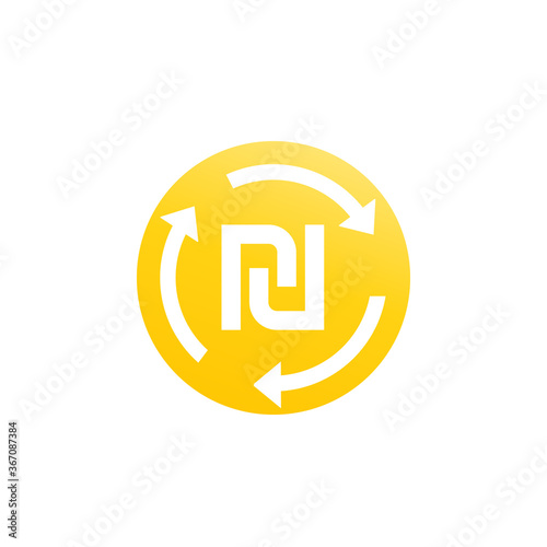 shekel exchange icon on white