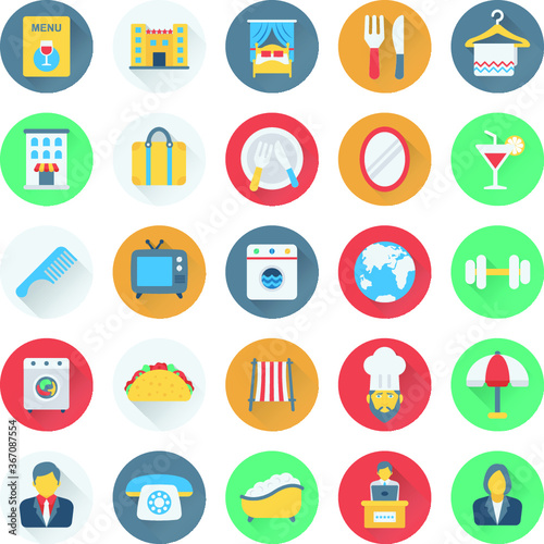 Hotel and Restaurant Vector Icons 2