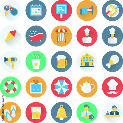 Hotel and Restaurant Vector Icons 3