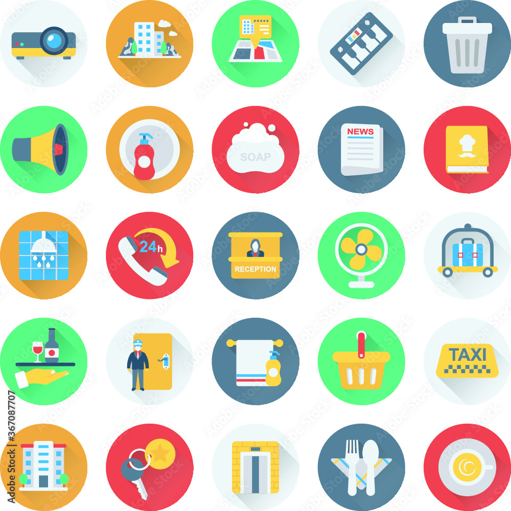 Hotel and Restaurant Vector Icons 9 Hotel and Restaurant Vector Icons 9