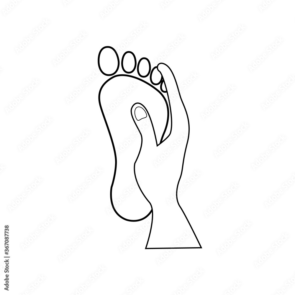 foot massage icon on white background. foot massage spa sign. female or male foot sole symbol. foot massage icon on white background. foot massage spa sign. female or male foot sole symbol.
