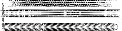 Vector Print Textured Tire Track . Design Element .Bike thread silhouette