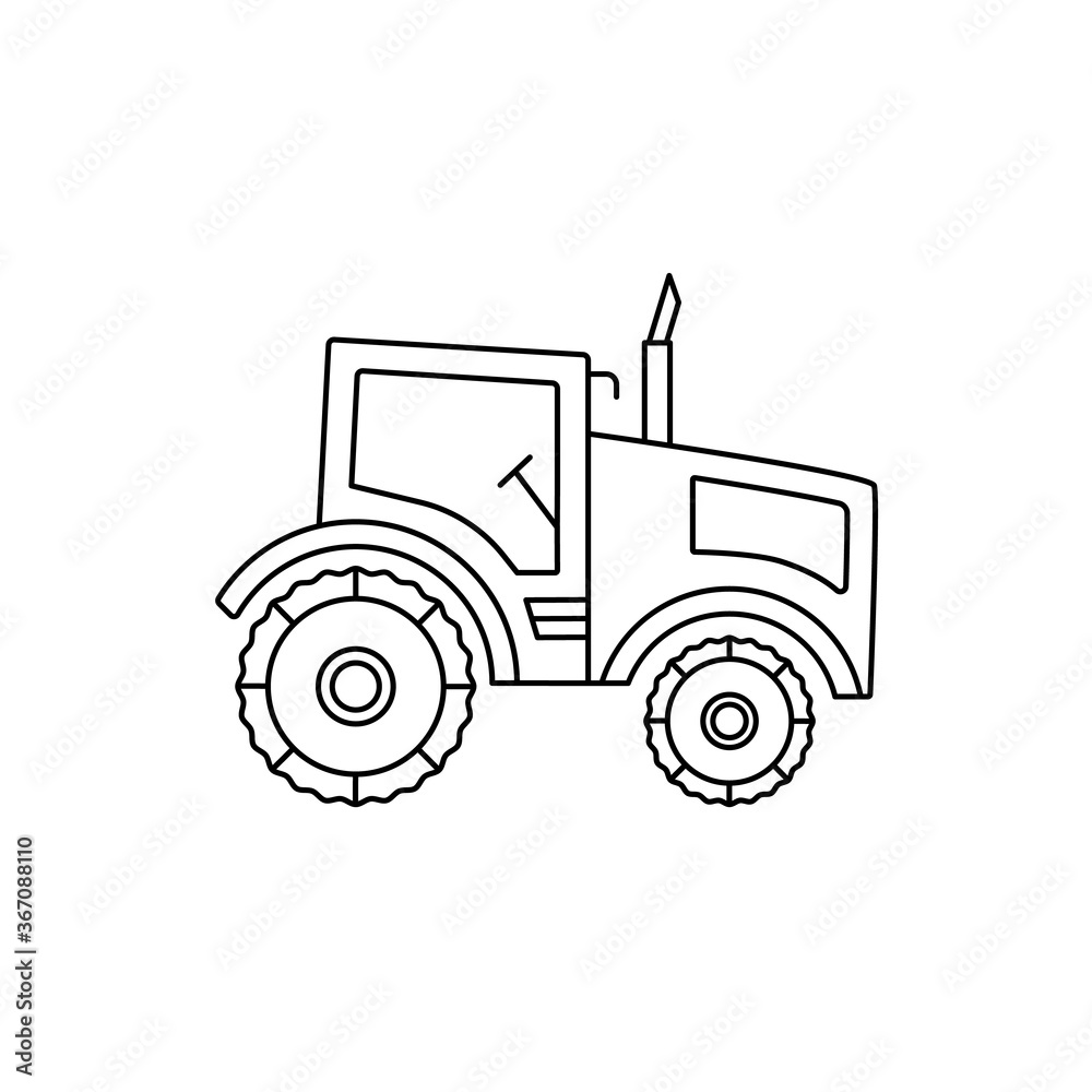 linear simple tractor icon