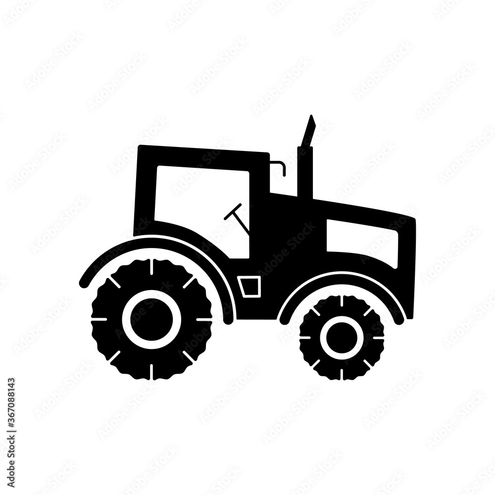 Obraz premium black simple tractor icon