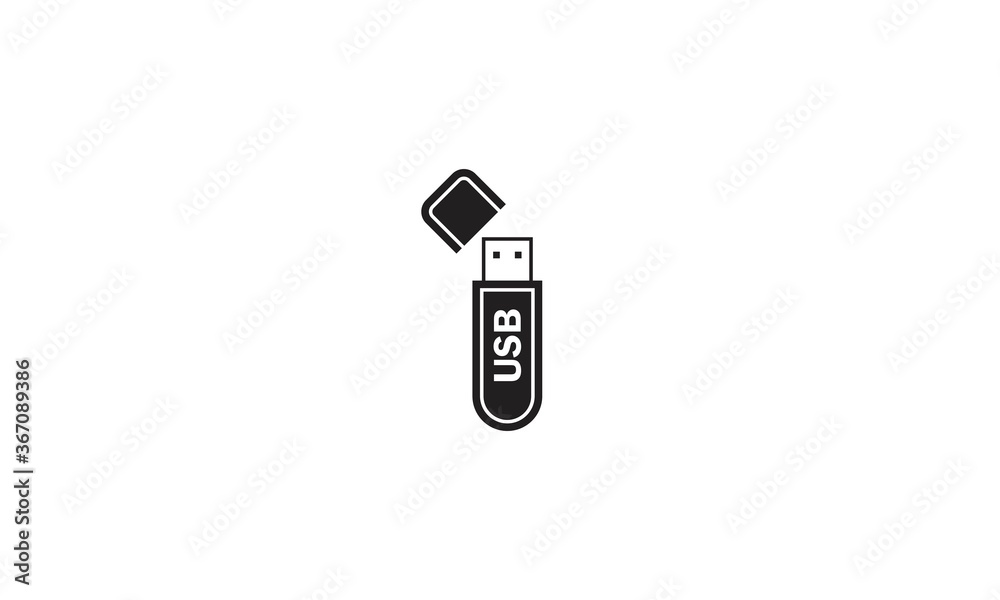 Flash stick storage device vector icon Flash stick storage device vector icon